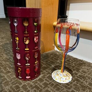 Lolita Colorful Birthday Wine Glass